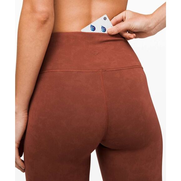 Lululemon Always On High-Rise Tight 28" Nulu Size 2 Maroon EUC - Picture 7 of 10